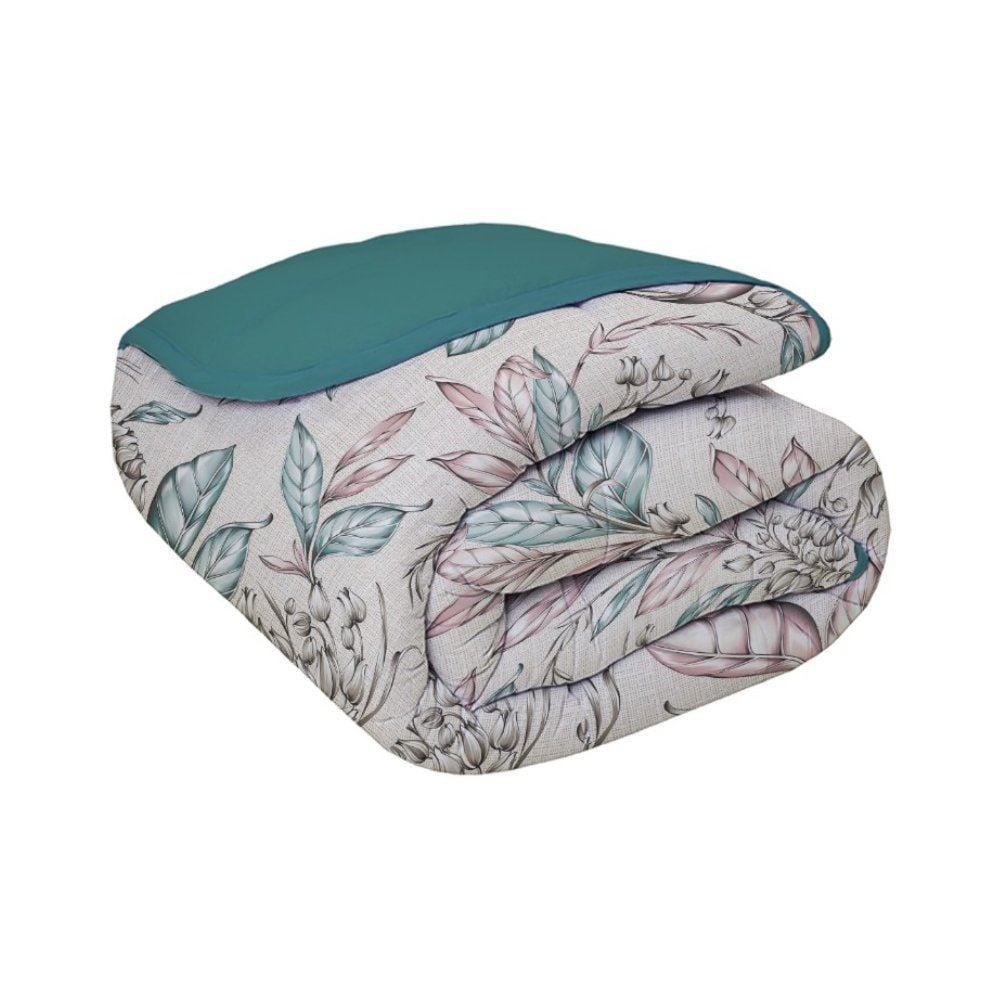 Edredom Solteiro 100% Algodão Malha Havan Casa - Joly Verde Inglês