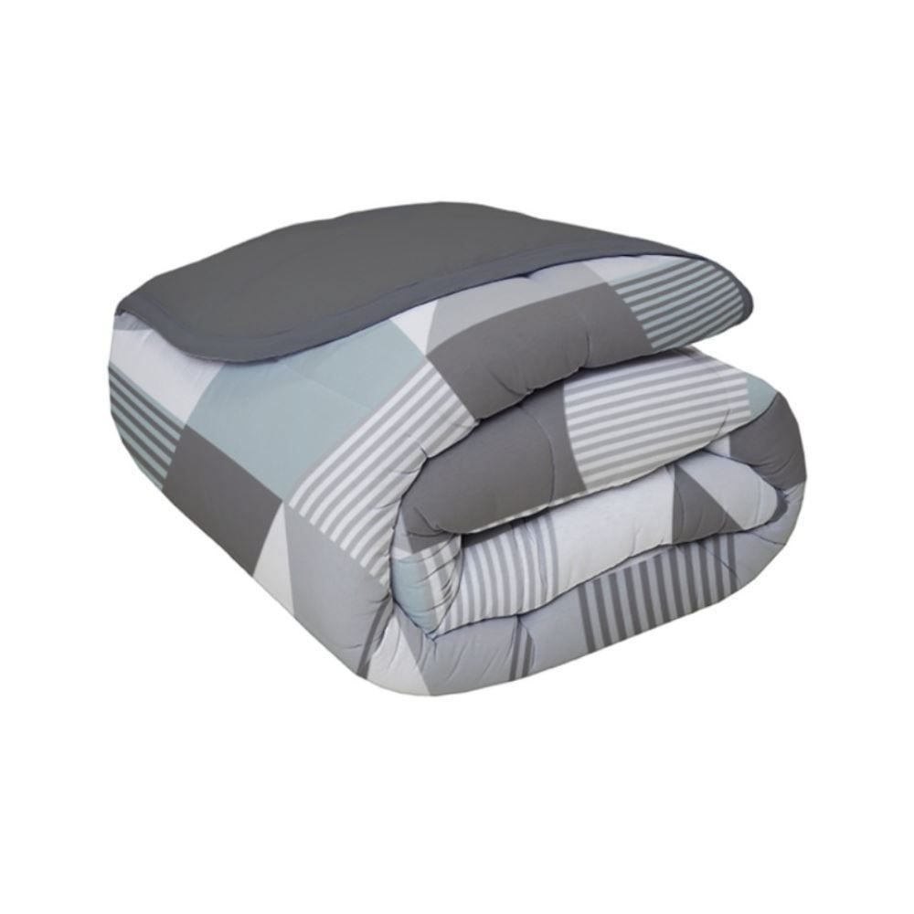 Edredom Solteiro 100% Algodão Malha Havan Casa - Storm Cinza