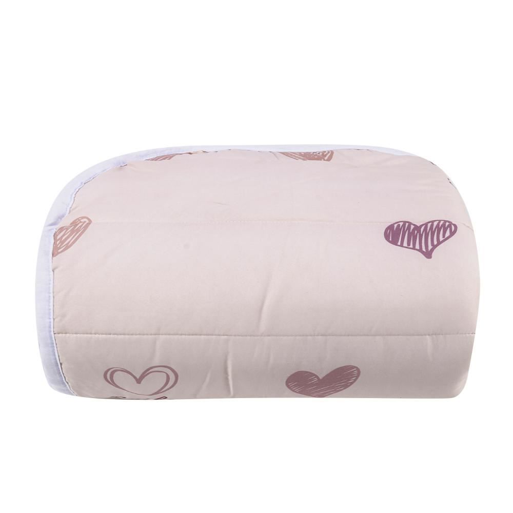 Edredom Solteiro Microfibra 100% Poliéster Kids Solecasa - Coração Rosa