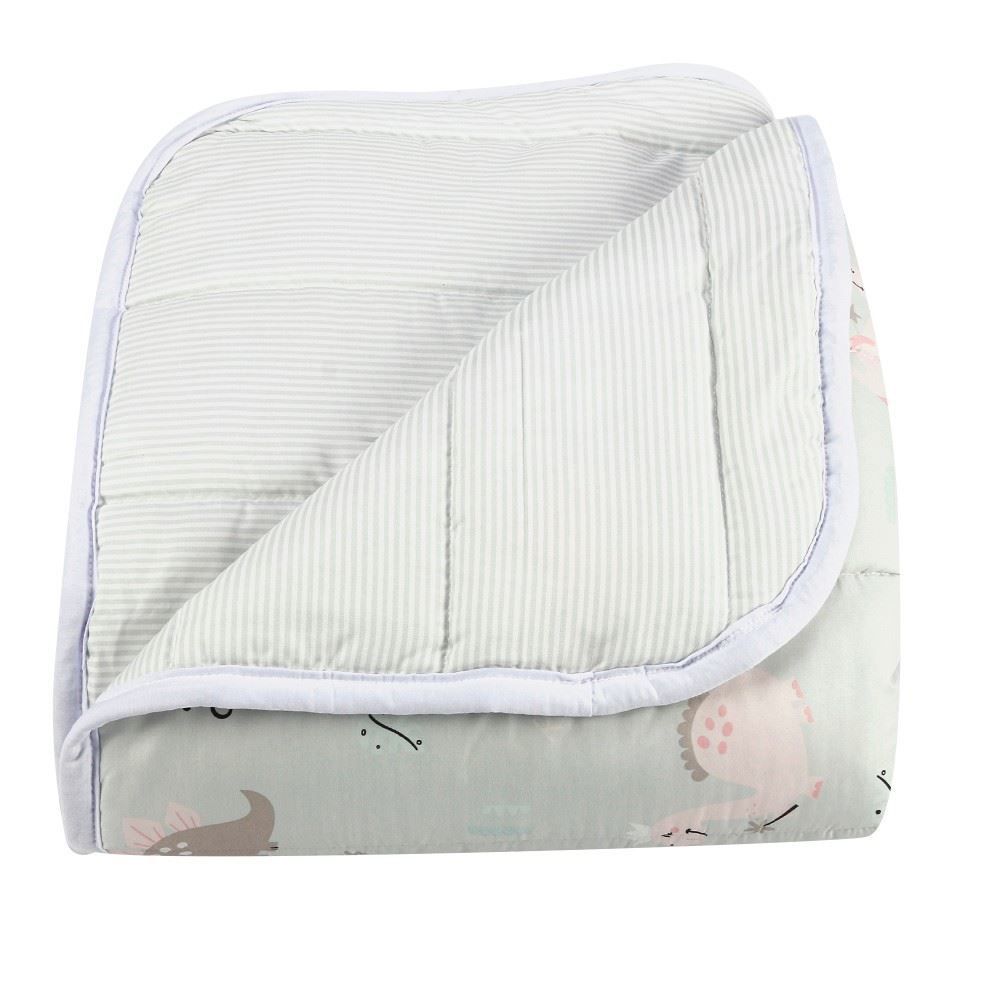 Edredom Solteiro Microfibra 100% Poliéster Kids Solecasa - Dino Rosa