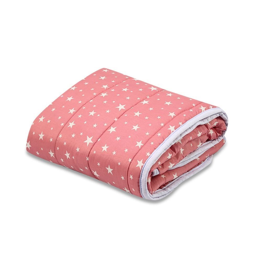 Edredom Solteiro Microfibra 100% Poliéster Kids Solecasa - Estrelas Rosa
