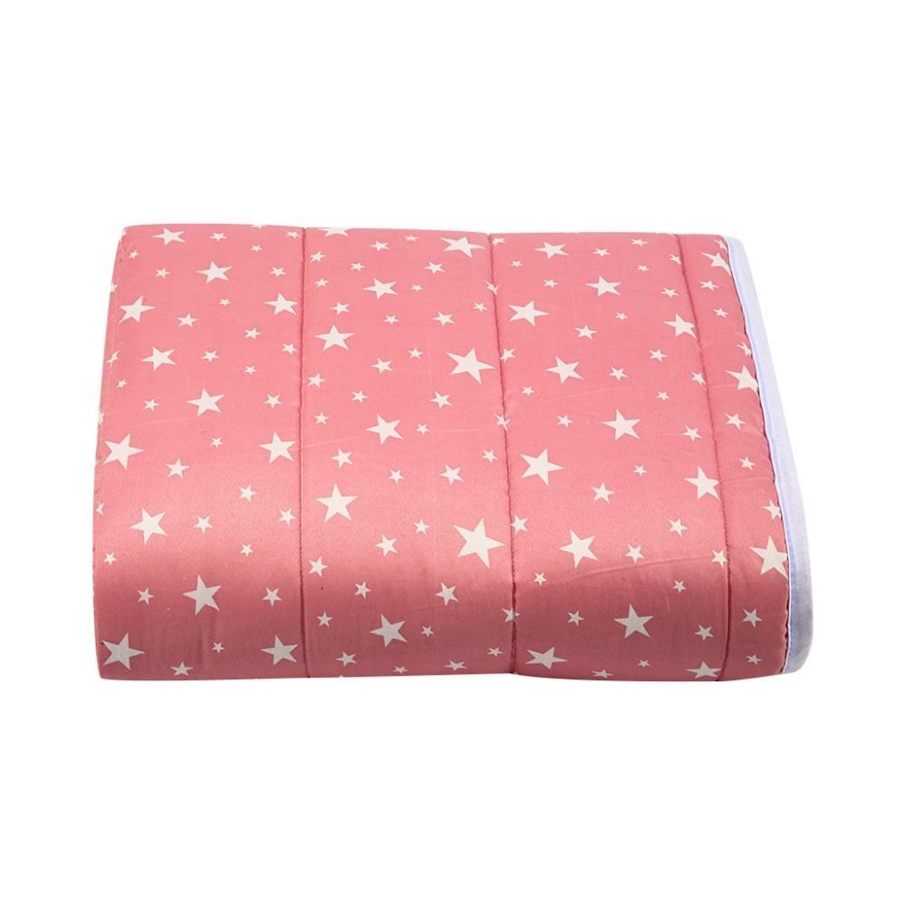Edredom Solteiro Microfibra 100% Poliéster Kids Solecasa - Estrelas Rosa