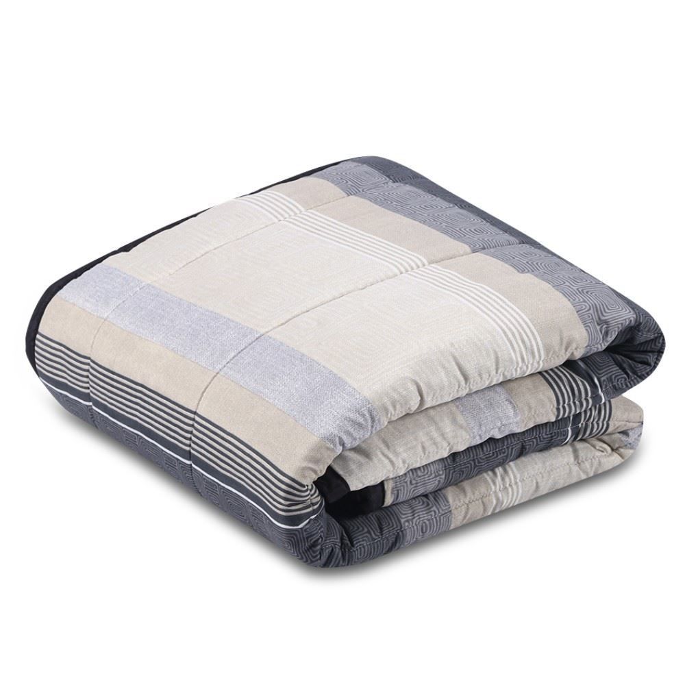 Edredom Solteiro Plush E Dupla Face Napoli Havan Casa - Geométrico Cinza
