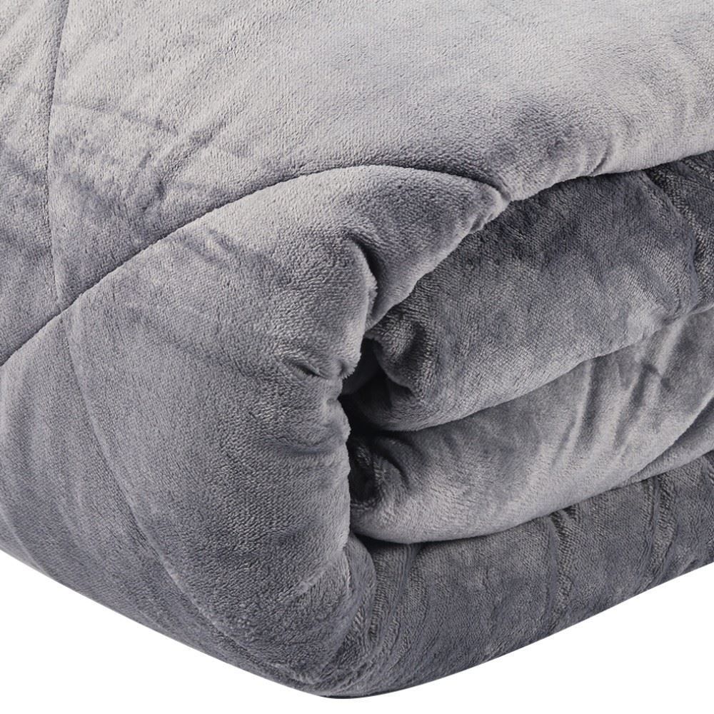 Edredom Solteiro Plush Inove Provence Havan Casa - Cinza Ardósia