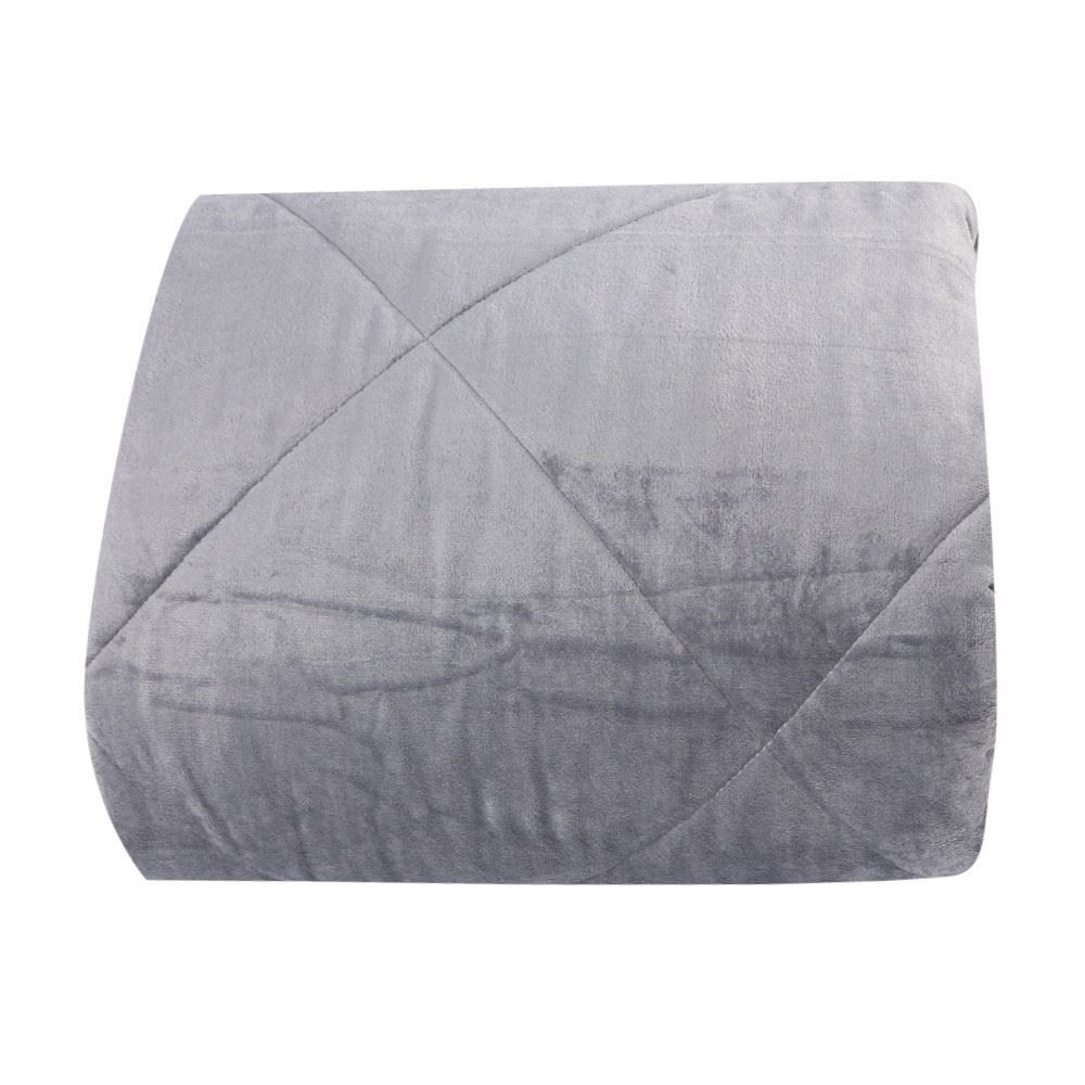 Edredom Solteiro Plush Inove Provence Havan Casa - Cinza Ardósia