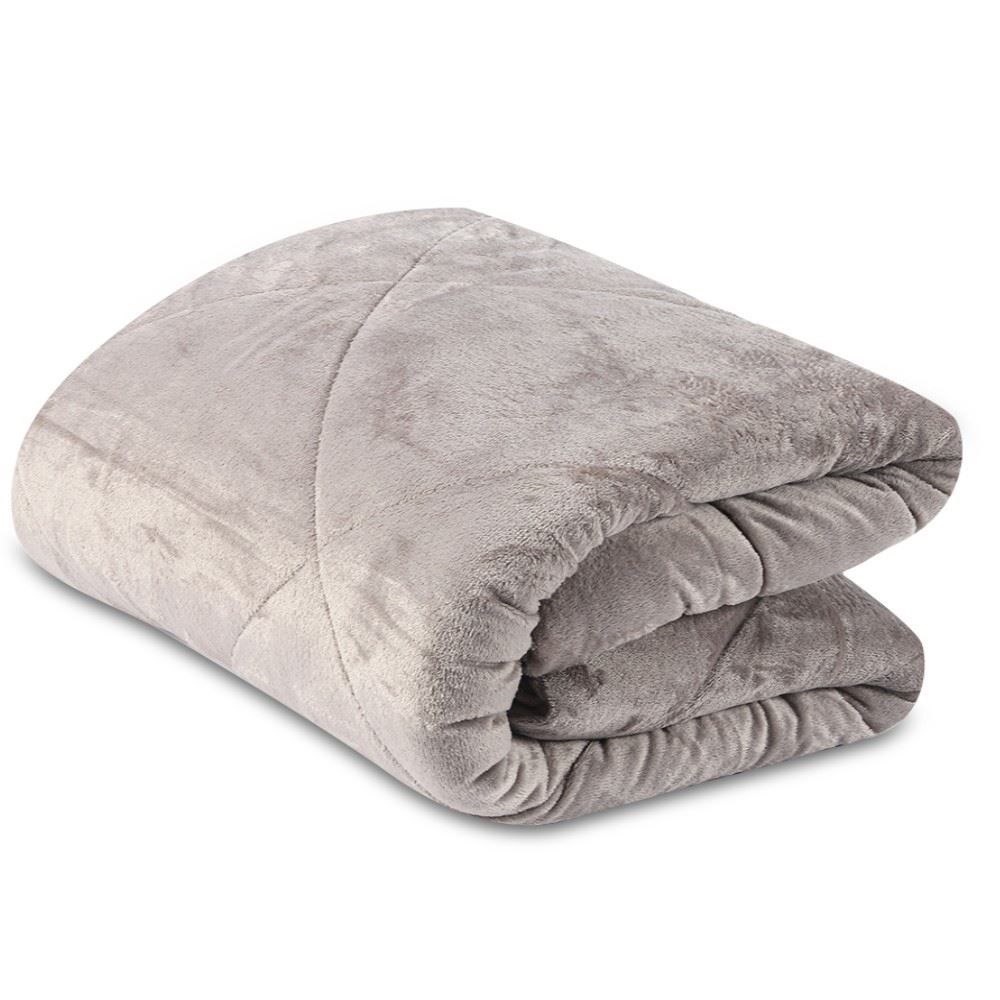 Edredom Solteiro Plush Inove Provence Havan Casa - Taupe