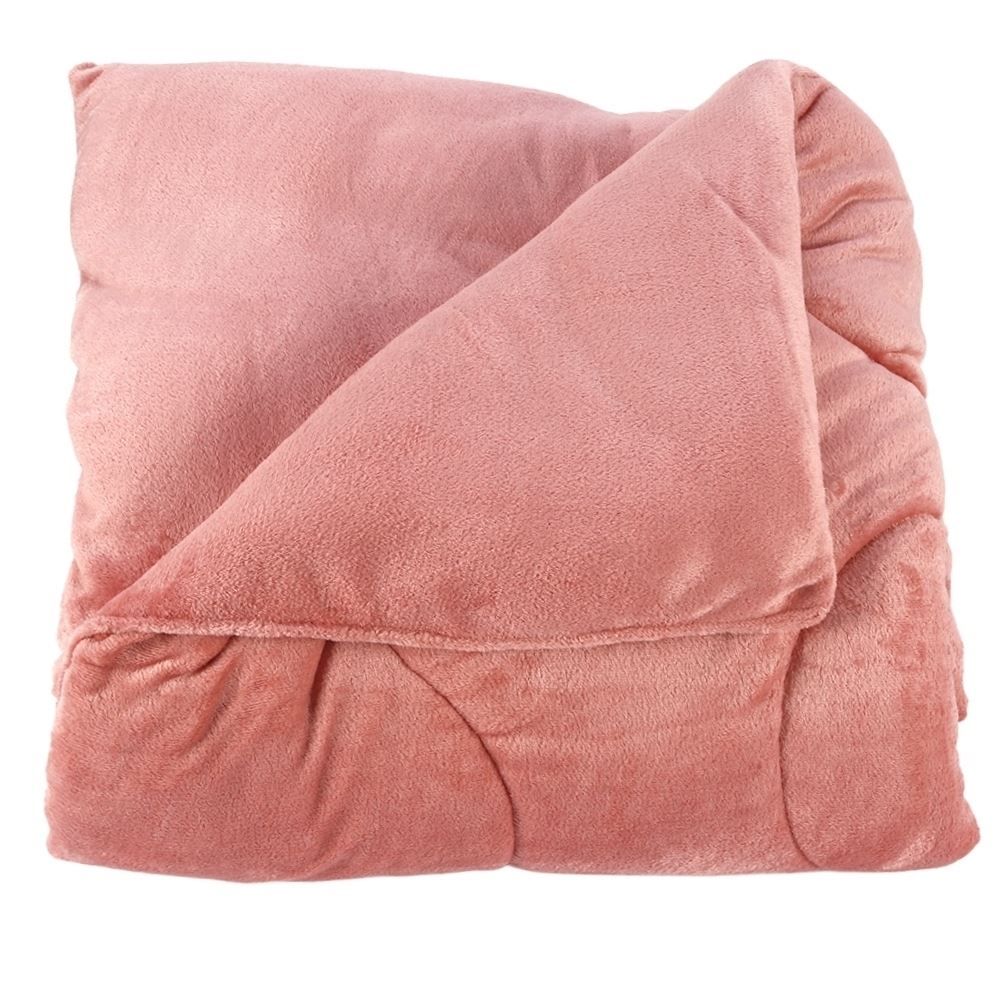 Edredom Solteiro Plush Inove Provence Havan Casa - Argila