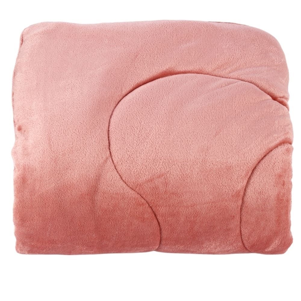 Edredom Solteiro Plush Inove Provence Havan Casa - Argila