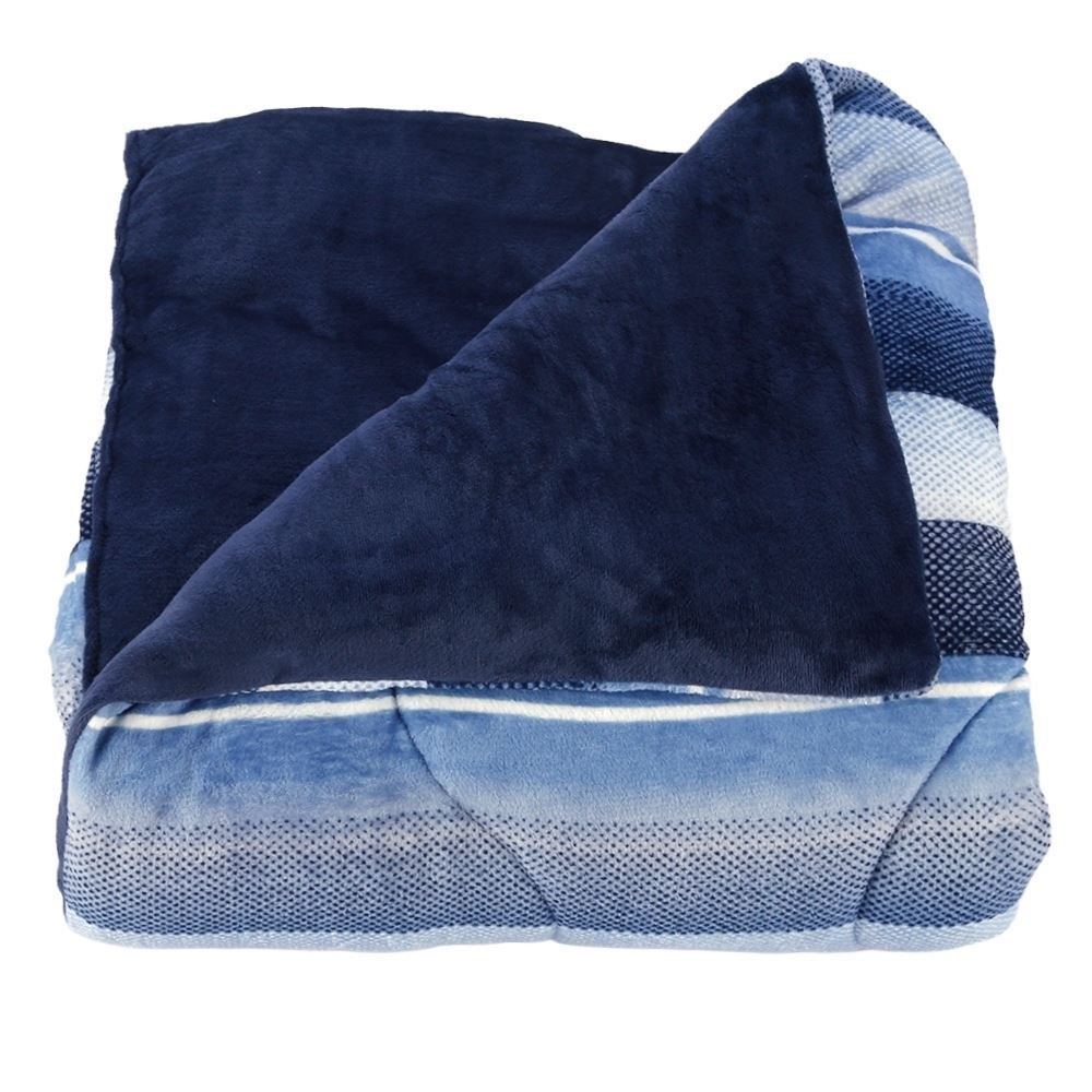 Edredom Solteiro Plush Inove Provence Havan Casa - Theo Geo Azul
