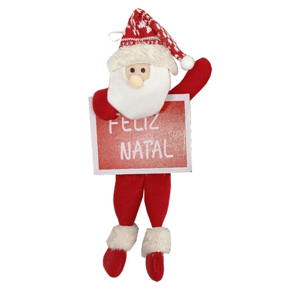 Enfeite De Pendurar Feliz Natal 25 Cm Rio Master - Sortido