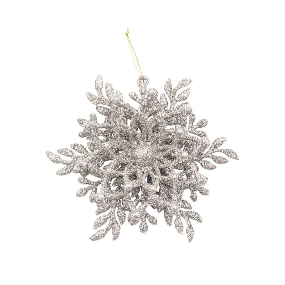 Enfeite Floco De Neve 12 Cm Champanhe Havan Casa - ST79358