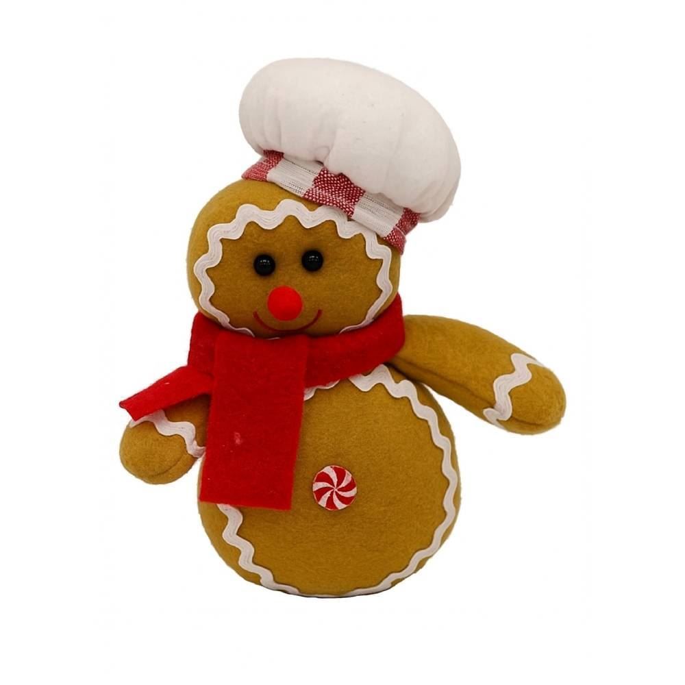 Enfeite Natalino Biscoito De Gengibre Listras 20 Cm Tuut - Sortido