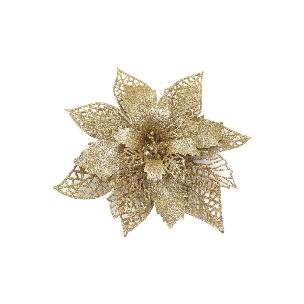 Enfeite Natalino Flor Dourado Havan Casa - 20Cm