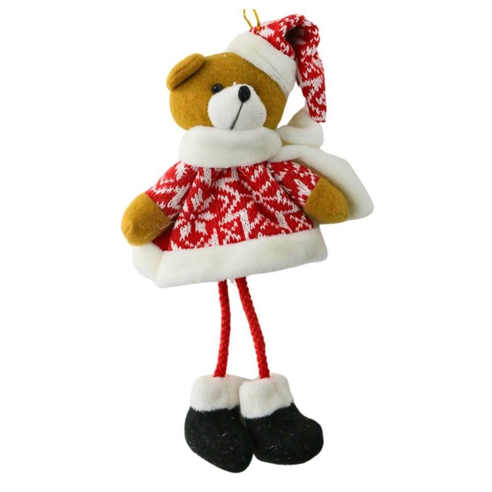 Enfeite Natalino Urso 27 Cm Dinatale - Vermelho