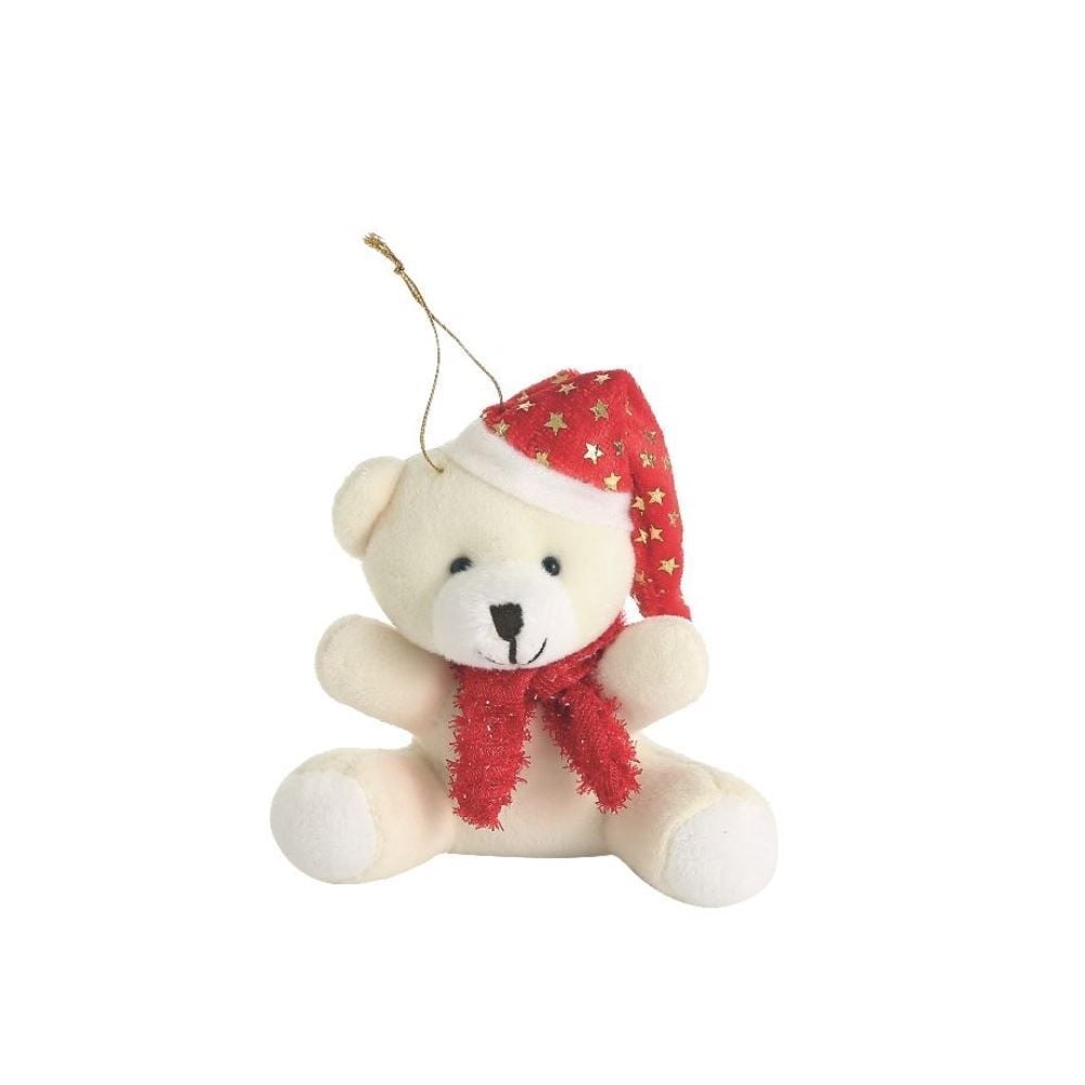 Enfeite Natalino Urso Com Gorro Wincy Casa - 9Cm
