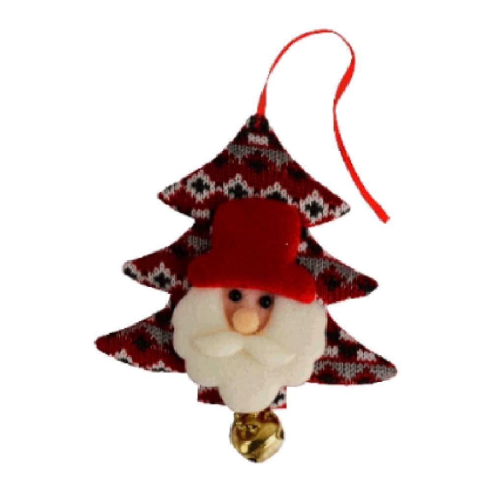 Enfeite Papai Noel Com Guizo Árvore 13 Cm Rio Master - Sortido