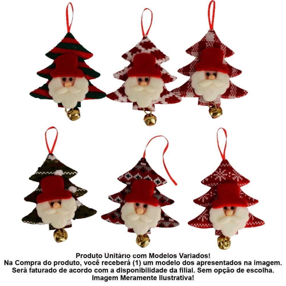 Enfeite Papai Noel Com Guizo Árvore 13 Cm Rio Master - Sortido