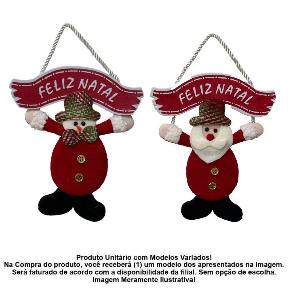 Enfeite Pendurar Papai Noel 24 Cm Rio Master - Sortido