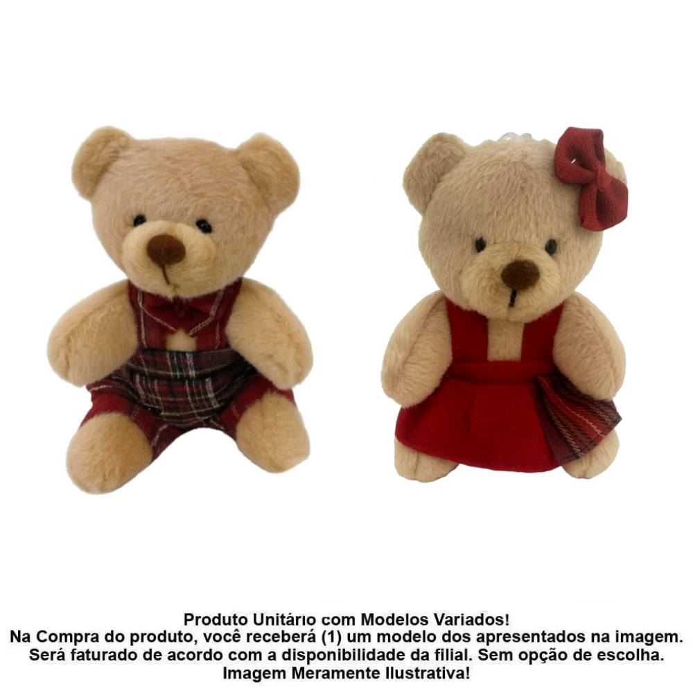 Enfeite Urso Caramelo Xadrez 10 Cm Tuut - Sortido