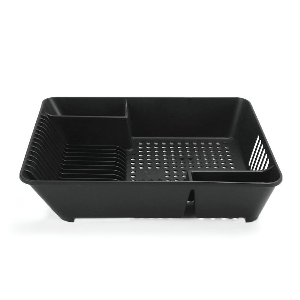 Escorredor De Louças Em Plástico Basic Coza 45Cm - Preto