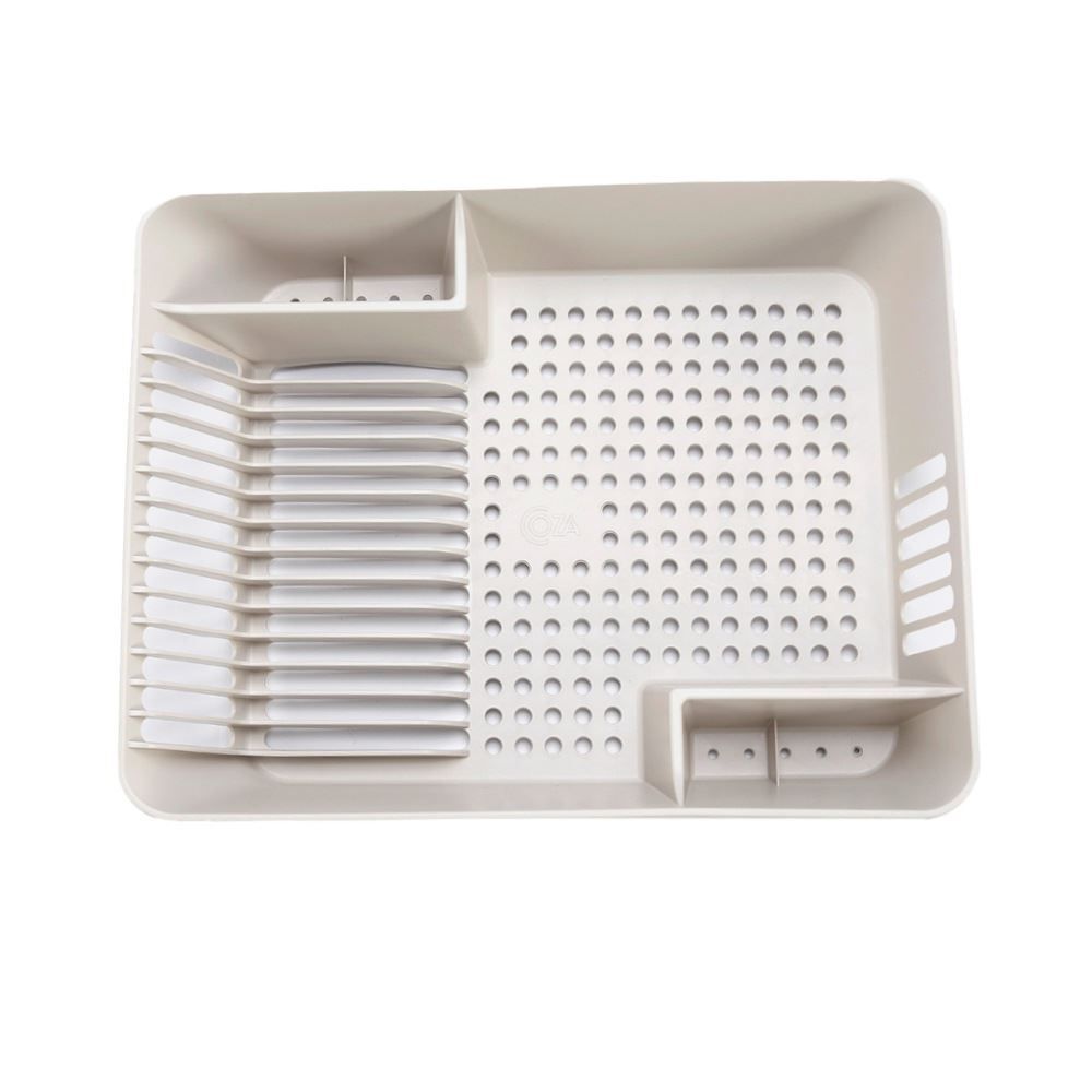 Escorredor De Louças Em Plástico Basic Coza 45Cm - Bege