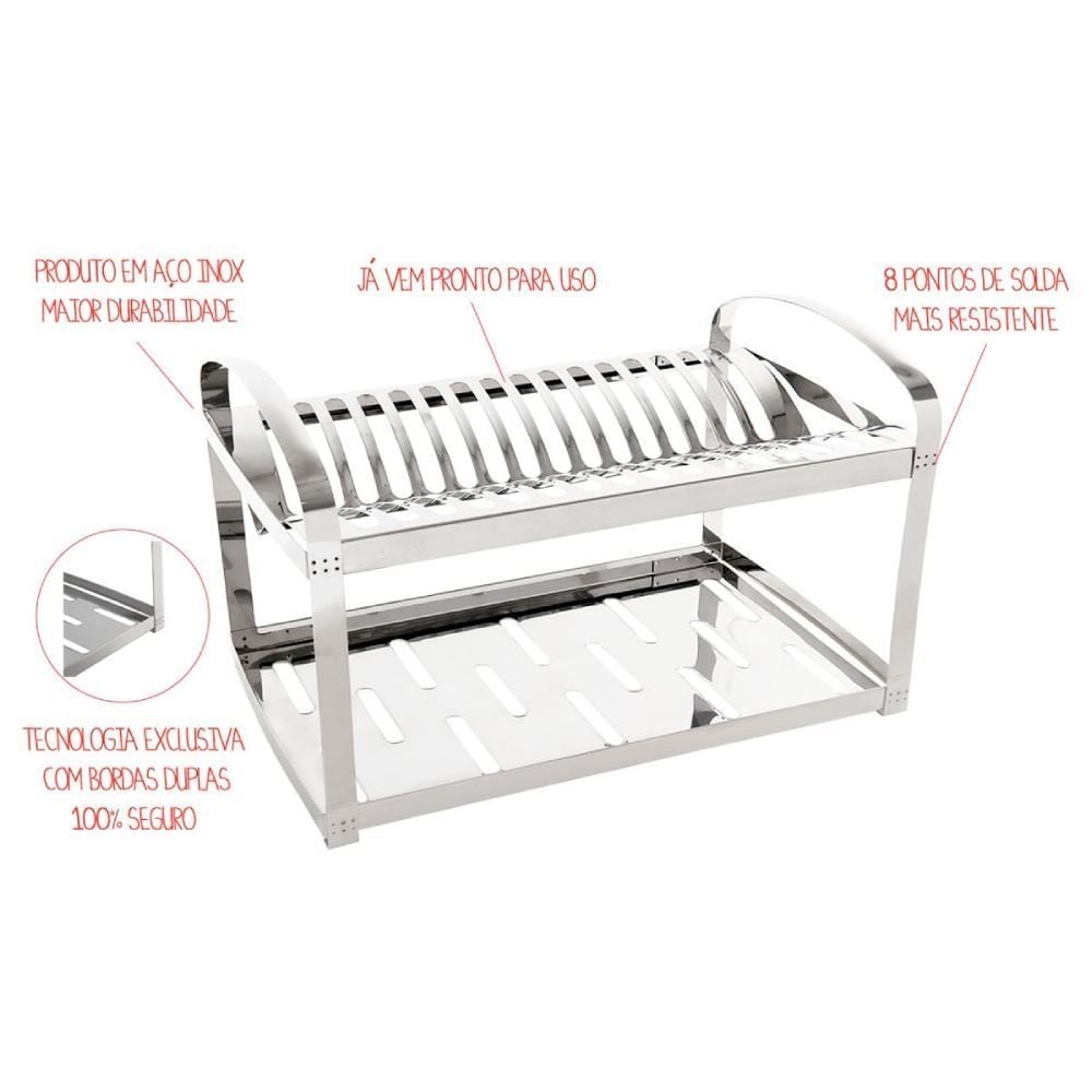 Escorredor de Louças Brinox 16 Pratos