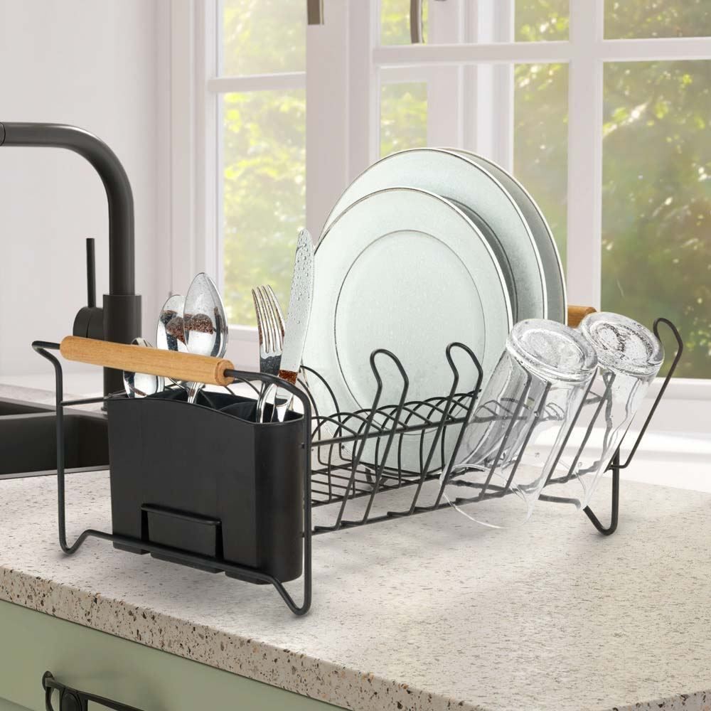 Escorredor De Louças Eco Design Black Wide Arthi 38,5Cm - Preto