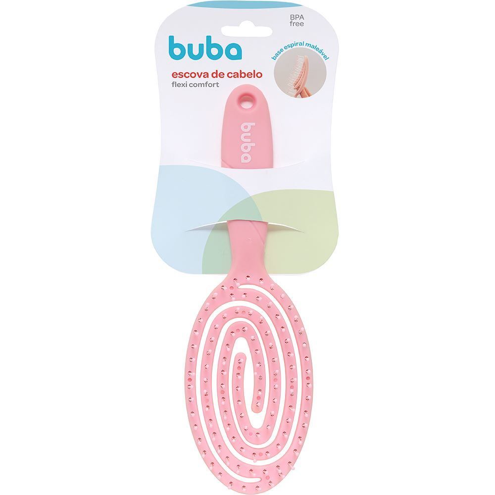 Escova De Cabelo Buba - ROSA CLARO
