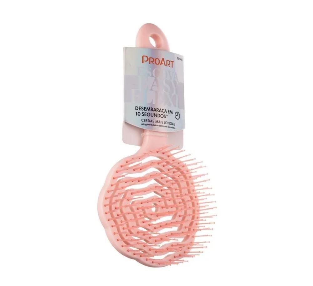 Escova De Cabelo Floral Easy Flexi Proart - Rosa