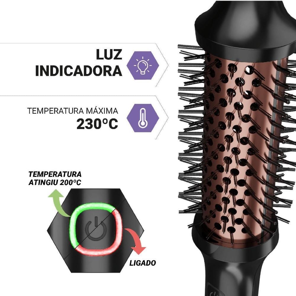 Escova Modeladora Philco Bivolt Revestimento Cerâmica Pec17a
