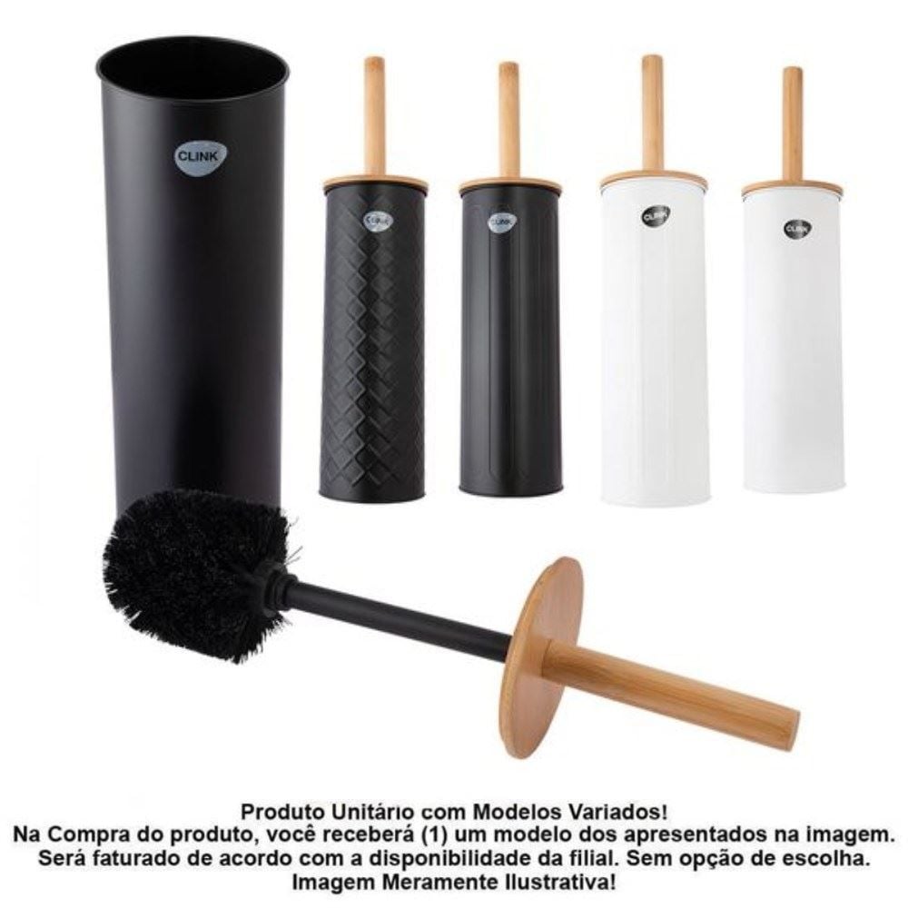 Escova Sanitária com Tampa de Bambu Clink - Sortido