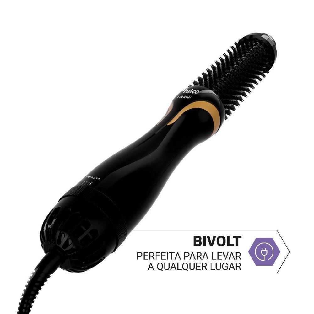 Escova Secadora Philco Bivolt 1300W Íons Tourmaline Pes33a