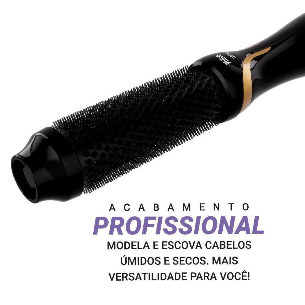 Escova Secadora Philco Bivolt 1300W Íons Tourmaline Pes33a