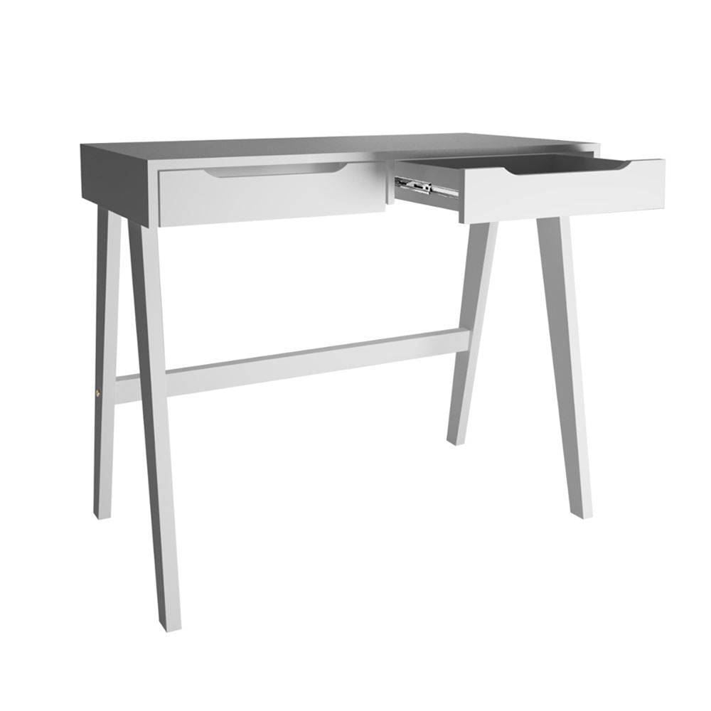 Escrivaninha Em Mdf Com 2 Gavetas 90X45 Cm Havan Casa - Branco