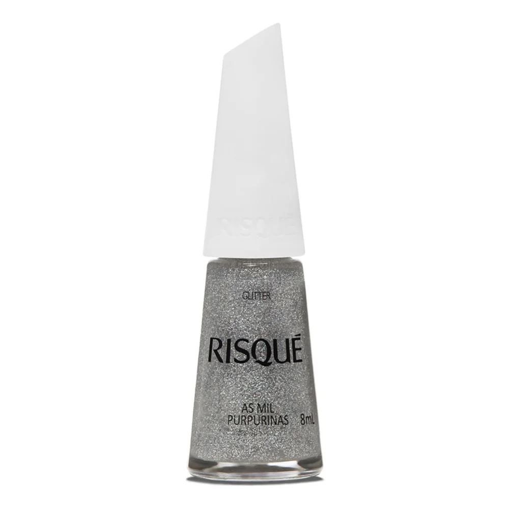 Esmalte Risqué 8Ml - Glitter Mil Purpurinas 