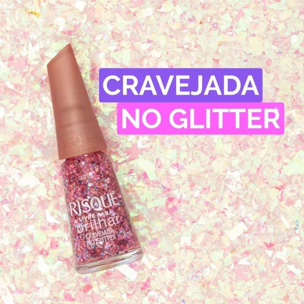 Esmalte Risqué 8Ml - Cravejada No Glitter