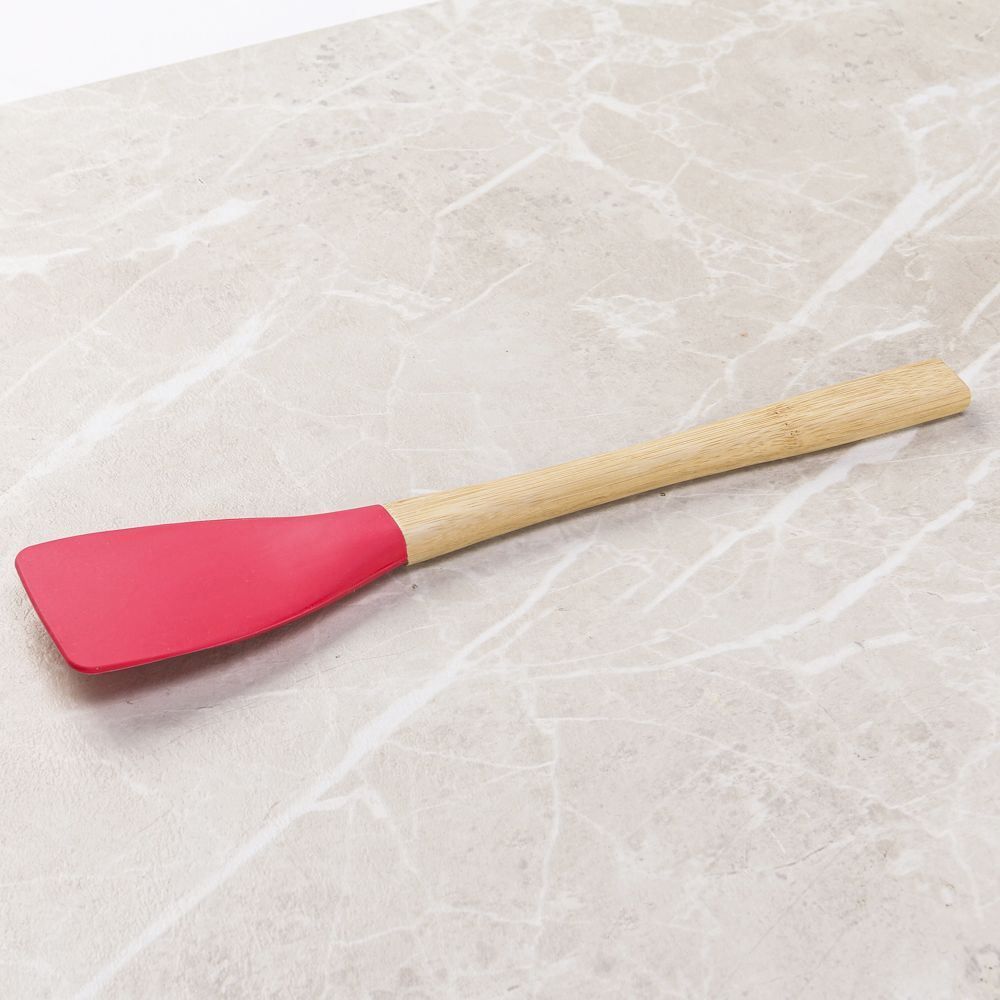 Espátula De Silicone Com Cabo De Bambu Havan Casa - Vermelho