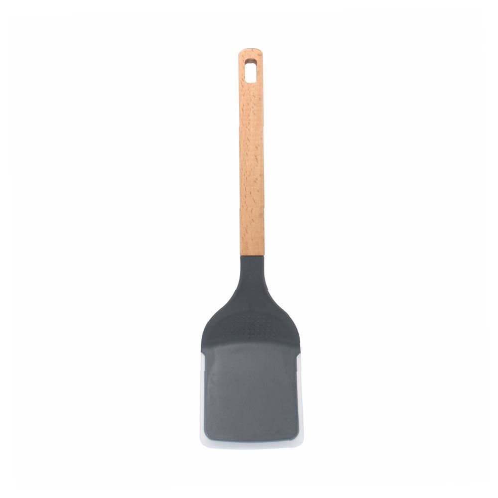 Espátula De Silicone Com Cabo De Madeira Havan Casa 34 Cm - Preto 