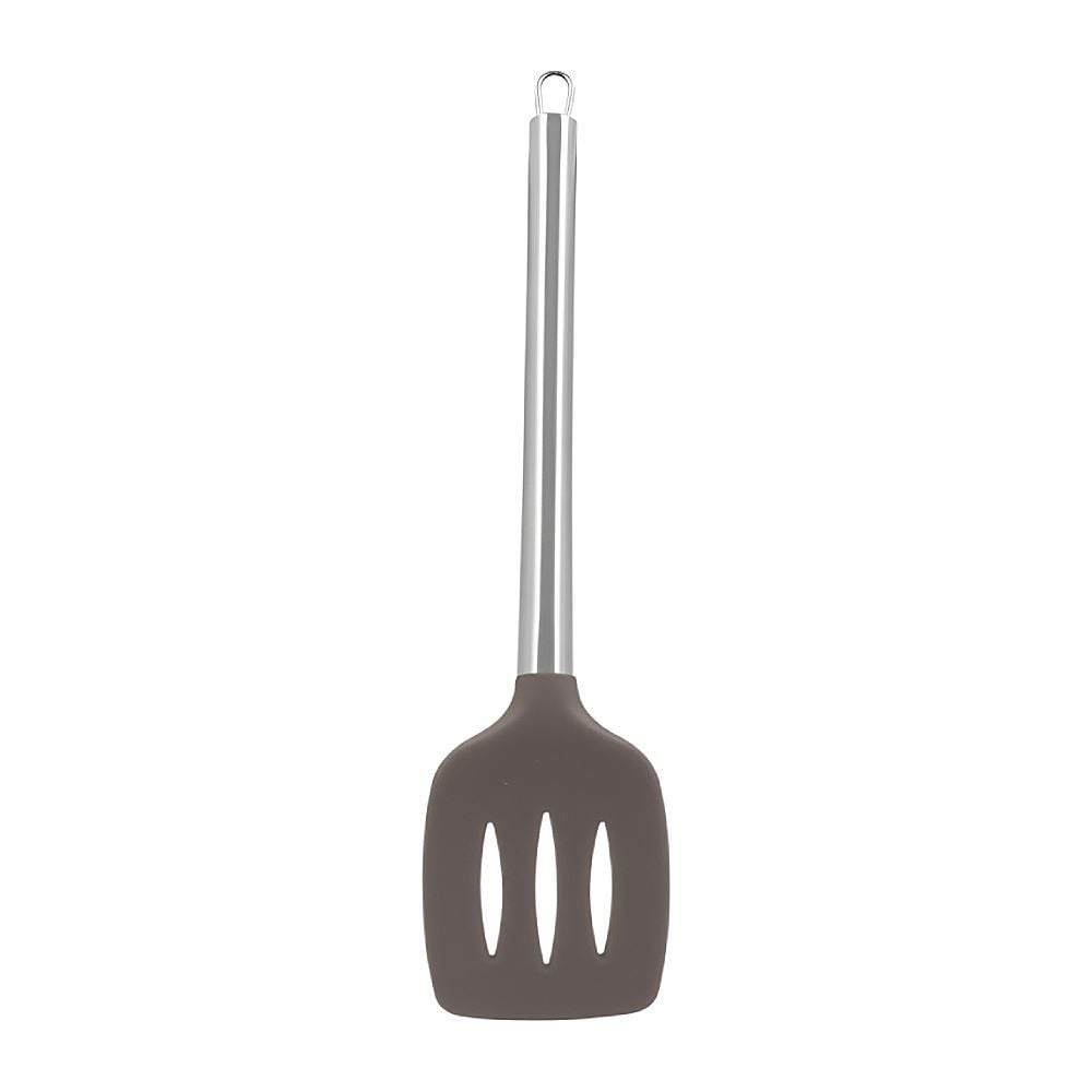 Espátula Vazada Silicone com Cabo Inox Havan Casa 35Cm - Cinza