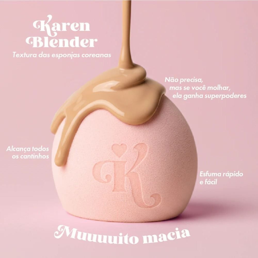 Esponja de Maquiagem Karen Blender by Karen Bachini - Rosa