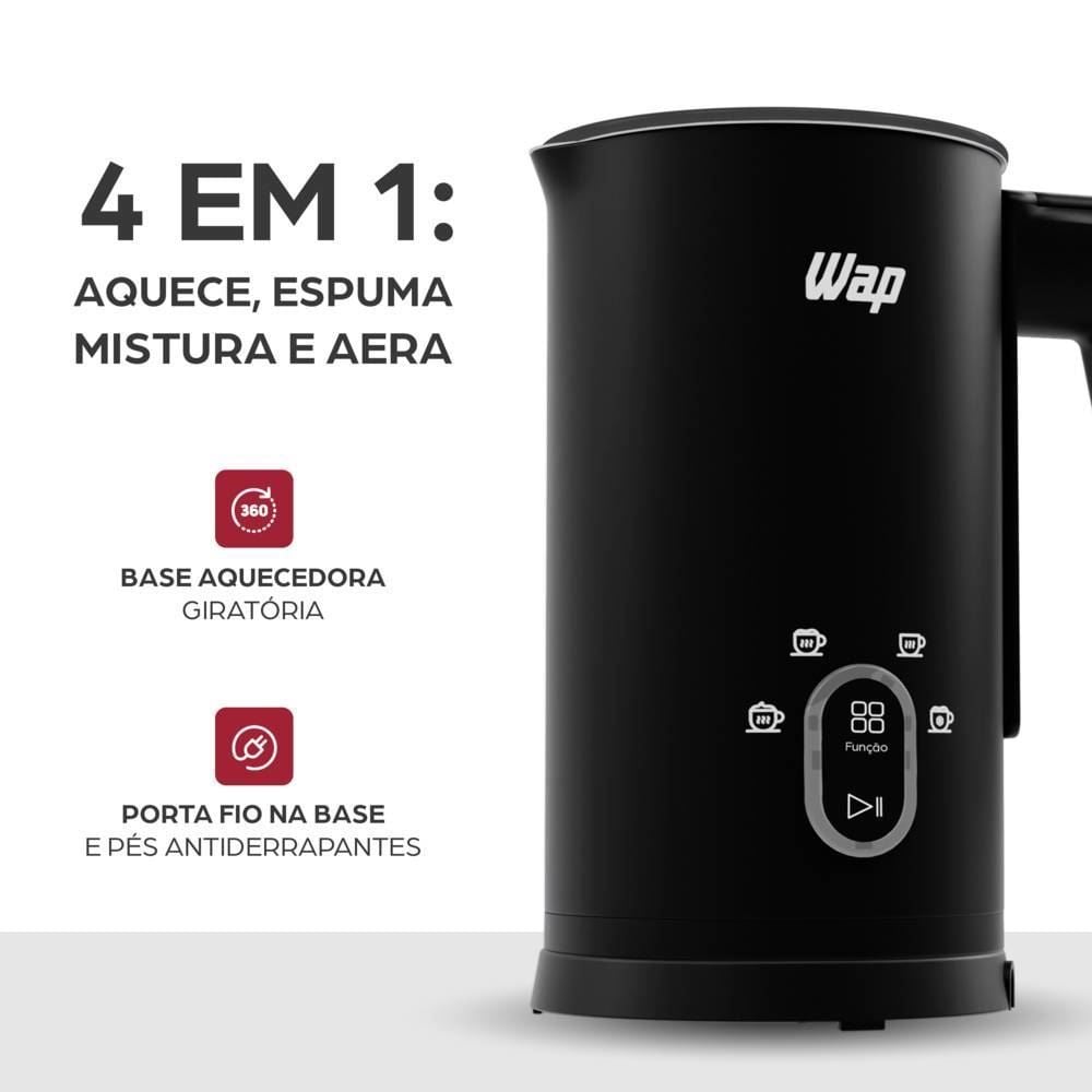 Espumador De Leite Elétrico WAP 4 em 1 WE300