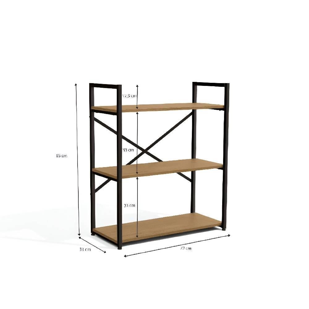 Estante Baixa 3 Prateleiras Havan Casa - Freijó