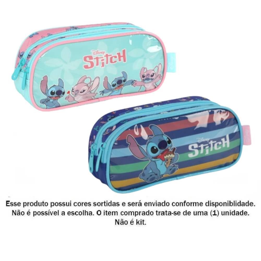 Estojo Duplo Infantil Luxel Stitch - Sortido