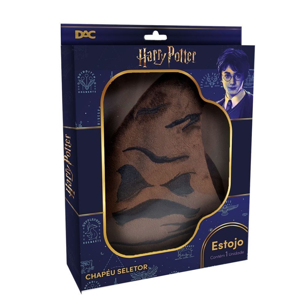 Estojo Infantil Fluffy Chapéu Seletor Harry Potter Dac - Marrom
