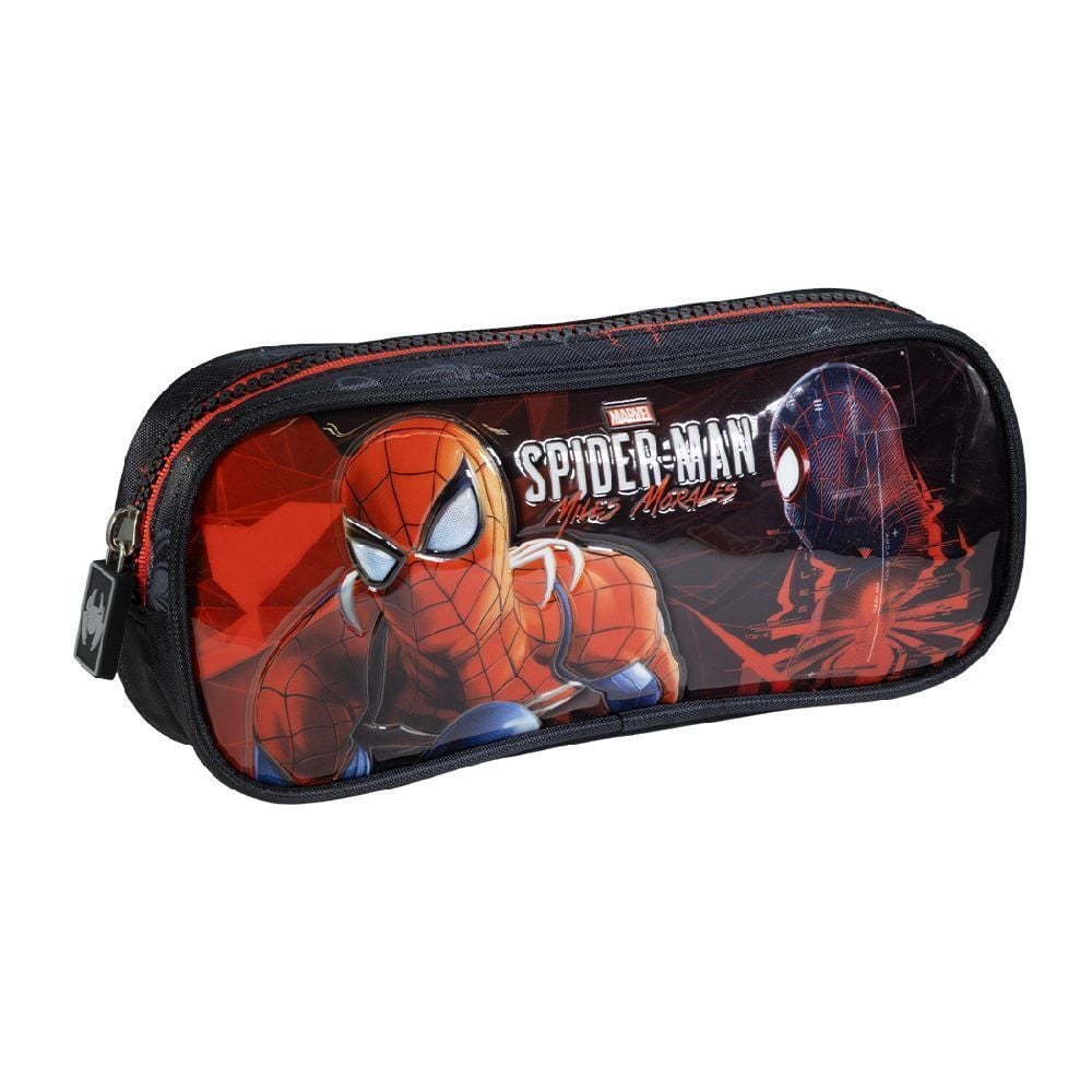 Estojo Simples Infantil Homem Aranha Xeryus - Preto 