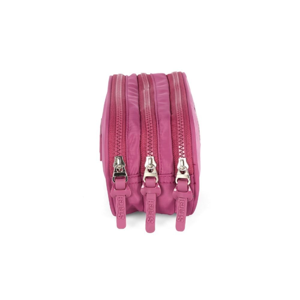 Estojo Juvenil Triplo Pelúcia Stitch Luxcel - Sortido