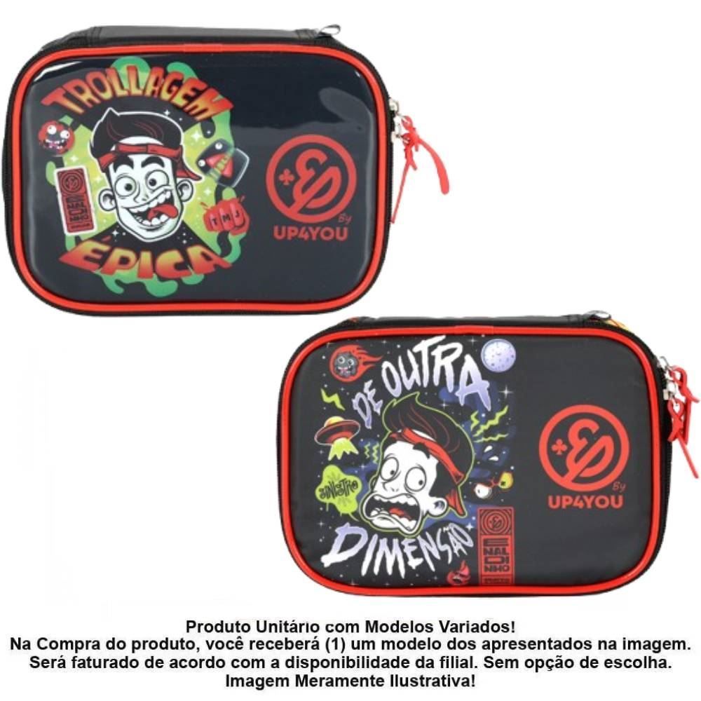 Estojo Retangular Infantil Enaldinho Luxcel - Sortido