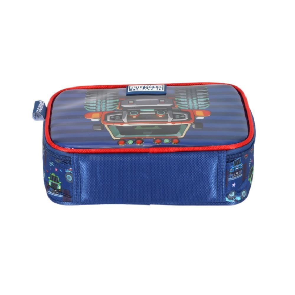 Estojo Retangular Infantil Up Truck Luxcel - Azul