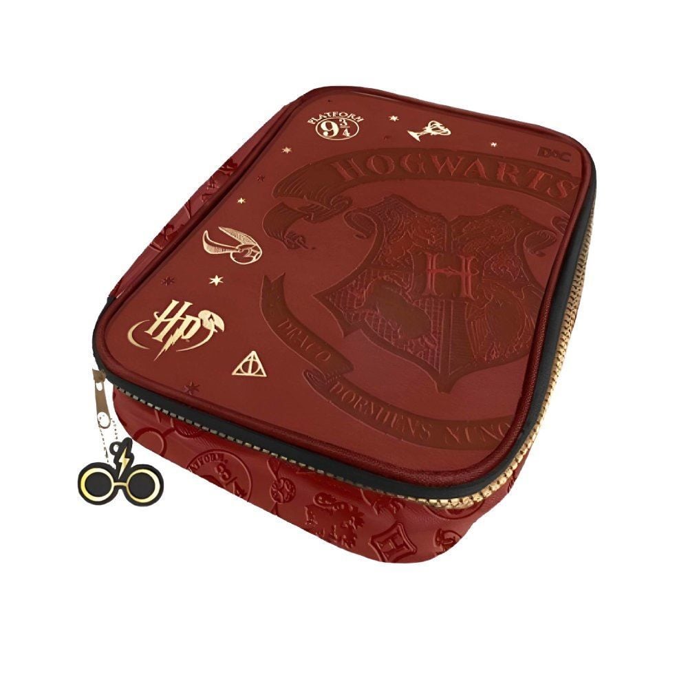 Estojo Retangular Juvenil Harry Potter Dac - Vermelho