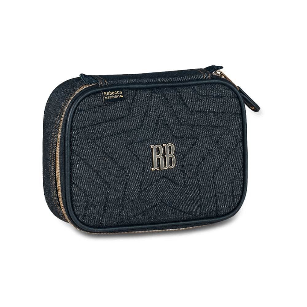 Estojo Retangular Juvenil Rb Jeans Clio Style - Preto 